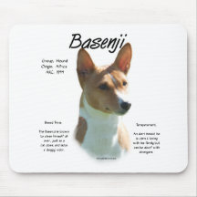 Basenji (chestnut) History Design Mouse Pad