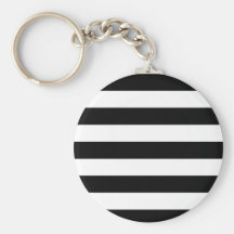 Basic Black and White Stripes Key Chains