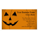 Basic Jack-O-Lantern Shape Design Business Cards