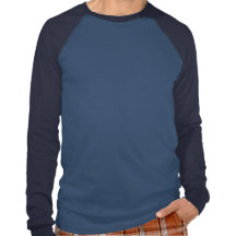 Basic Long Sleeve Raglan Heather Navy with Midnigh T Shirts