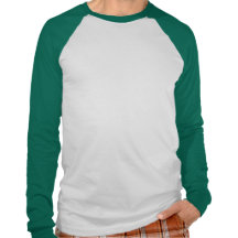 Basic Long Sleeve Raglan White/Kelly Green T-shirt