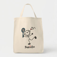 Basic Male Stick Figure Badminton Bags