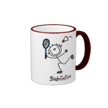 Basic Male Stick Figure Badminton Mug