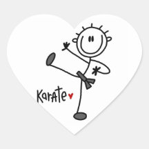 Basic Male Stick Figure Karate T-shirts and Gifts Stickers