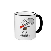 Basic Stick Figure Carpenter Tshirts and Gifts Coffee Mug