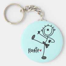 Basic Stick Figure Karate T-shirts and Gifts Key Chains