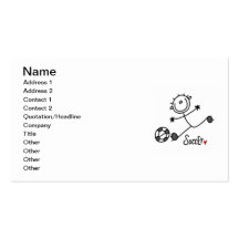 Basic Stick Figure Soccer Player T-shirts and Gift Business Cards