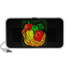 Basket of peppers diff colours graphic iPhone speaker