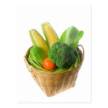 Basket of vegetables postcards