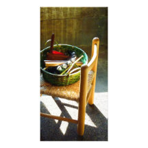 Basket With Toy Instruments Personalized Photo Card