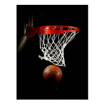 Basketball Ball & Net Postcards