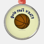 Basketball - Brown/Blue Christmas Ornaments