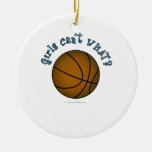 Basketball - Brown/Sky Blue Christmas Ornament
