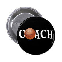Basketball Coach Pinback Button