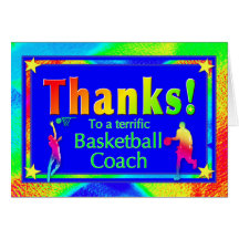 Basketball Coach Thank You Card