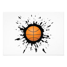 Basketball Explosion Personalised Invitations