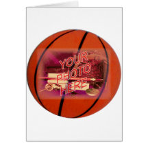 Basketball Frame Template Greeting Card