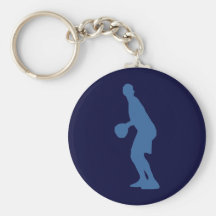 Basketball Player Silhouette Key Chain