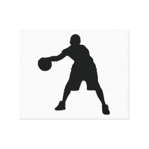 Basketball Player Stretched Canvas Prints