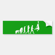 Basketball slam dunk evolution of basketball gift bumper stickers
