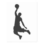 Basketball Slam Dunk silhouette Postcard