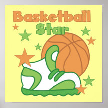 Basketball Star Shoe T-shirts and Gifts Print