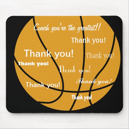 Basketball Thank You Gifts Mouse Pad