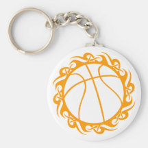 basketball. tribal. key chain
