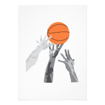 basketball up for grabs vector design personalized invitation
