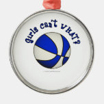 Basketball - White/Blue Products Christmas Tree Ornament