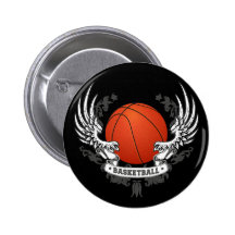 Basketball Wings Button