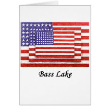 Bass 3 flags fancy card