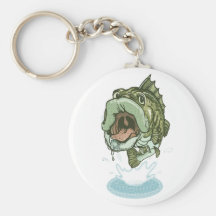 Bass Big Dot Key Chain