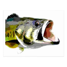 Bass Fish Postcard
