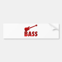Bass Guitar Bumper Stickers