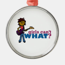 Bass Guitar Girl Ornament