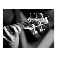 bass guitar post card
