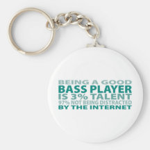 Bass Player 3% Talent Keychains