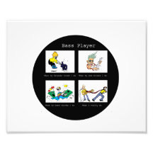 bass player what I think I do circle Photo Print