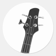 Bass Round Stickers