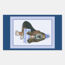 Basset Hound Birthday Stickers