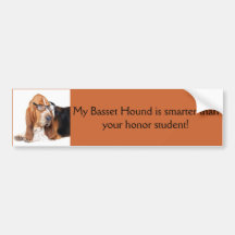Basset Hound bumper sticker