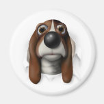 Basset Hound Busting Out Fridge Magnets