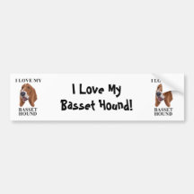 Basset Hound love Bumper Sticker