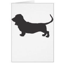 Bassethound Silhouette Card