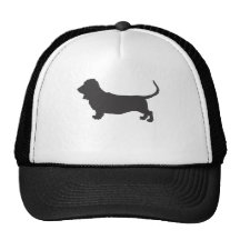 Bassethound Silhouette Trucker Hats