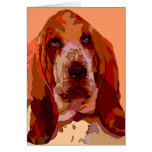 Bassett in Bright Colours Greeting Cards