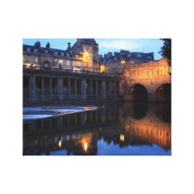 Bath Pultene Bridge & Weir Canvas Print