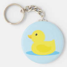 Bath Time Yellow Duck Keychain
