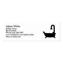 Bath tub shower business card template